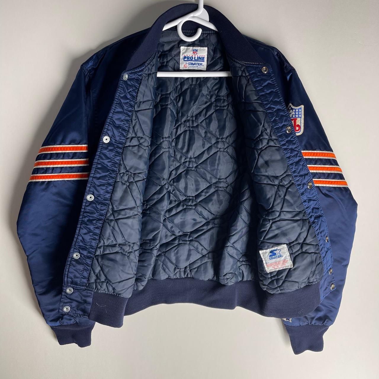 Vintage Starter Chicago Bears Satin Jacket Size - Depop