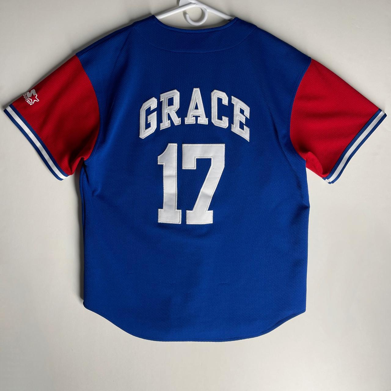 Vintage Chicago Cubs Mark Grace Starter Pinstripe - Depop