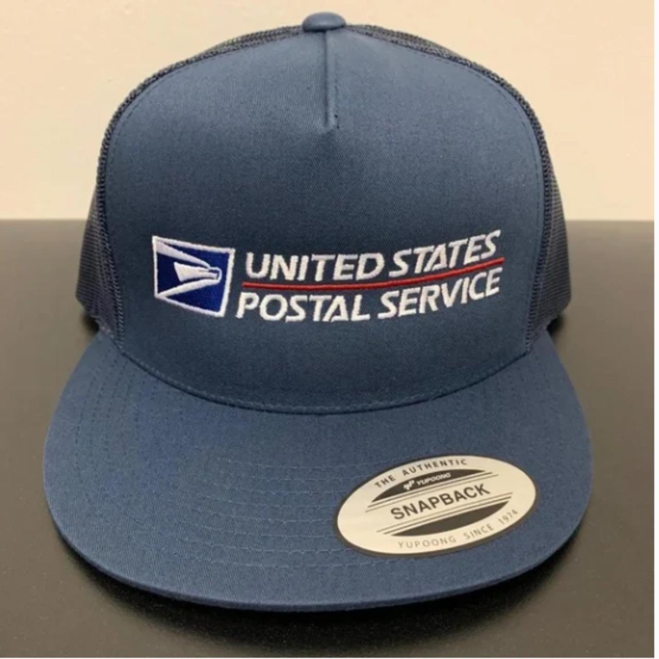 USPS Trucker Snapback Cap Mailman Hat Navy - Depop