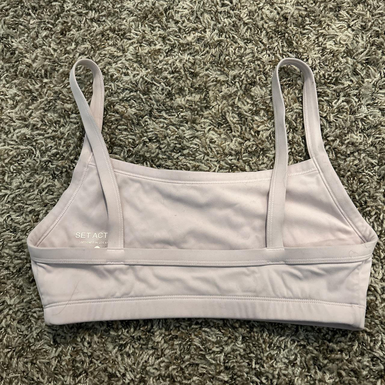 Work out top/ sports bra small purple stain on the - Depop