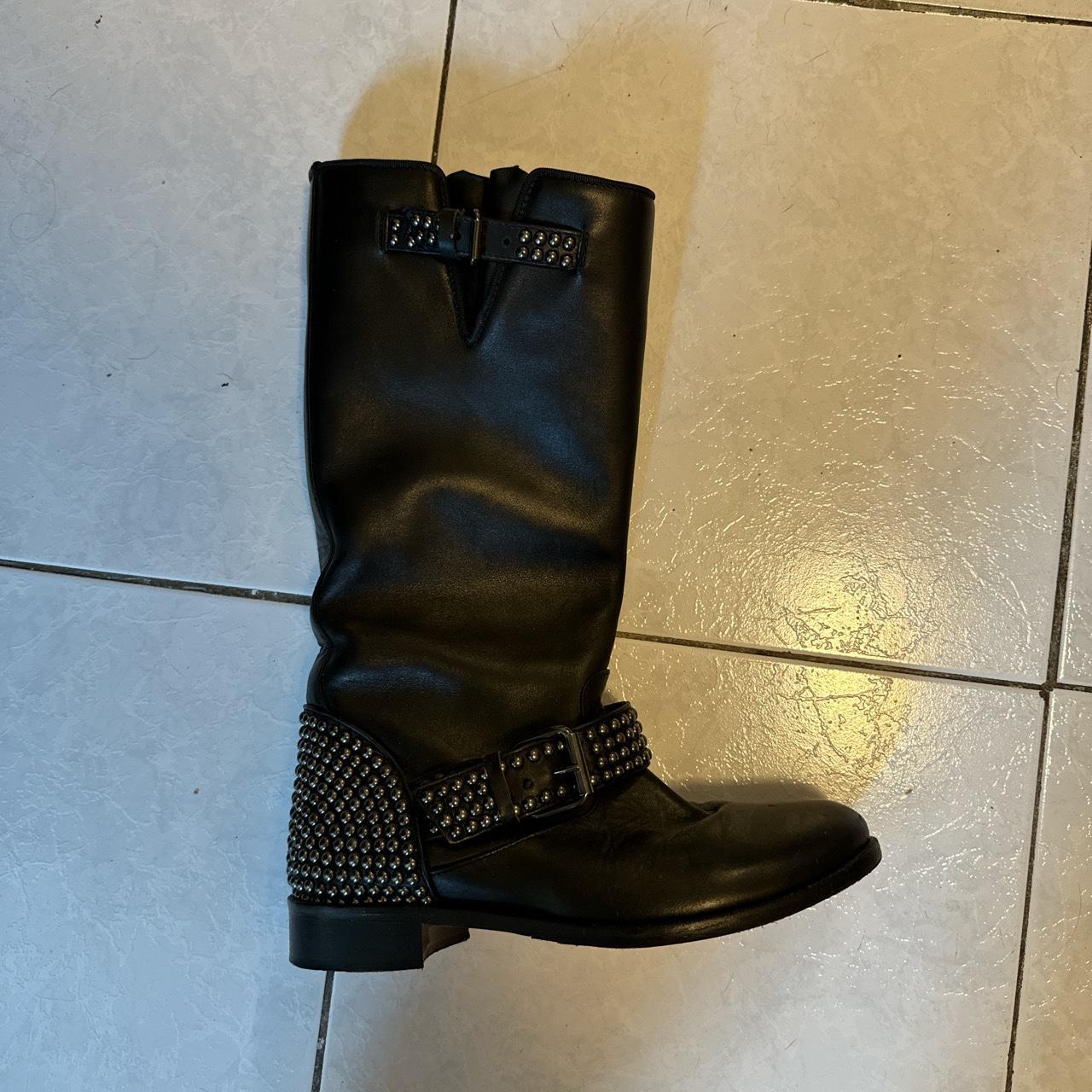 Louboutin hot sale moto boots