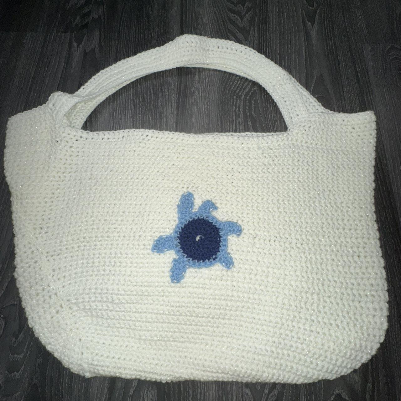 Colorful handmade (by me) crochet tote. Both sides - Depop