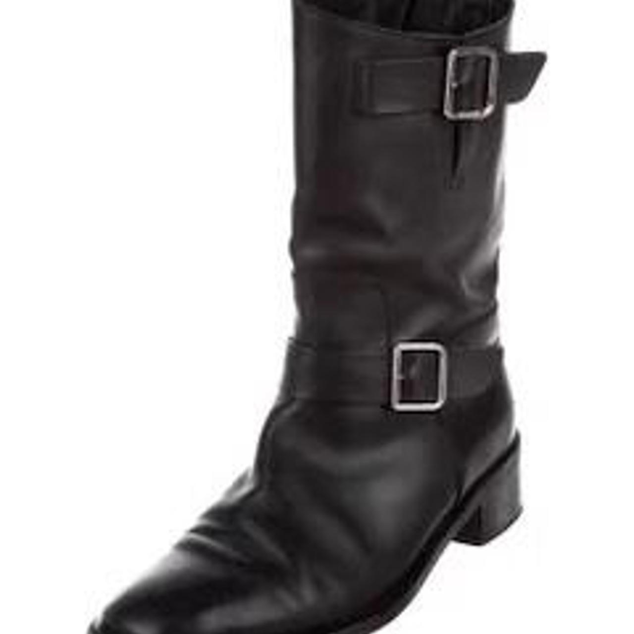 Chanel combat boots EU size 38/UK 5 Authentic - Depop