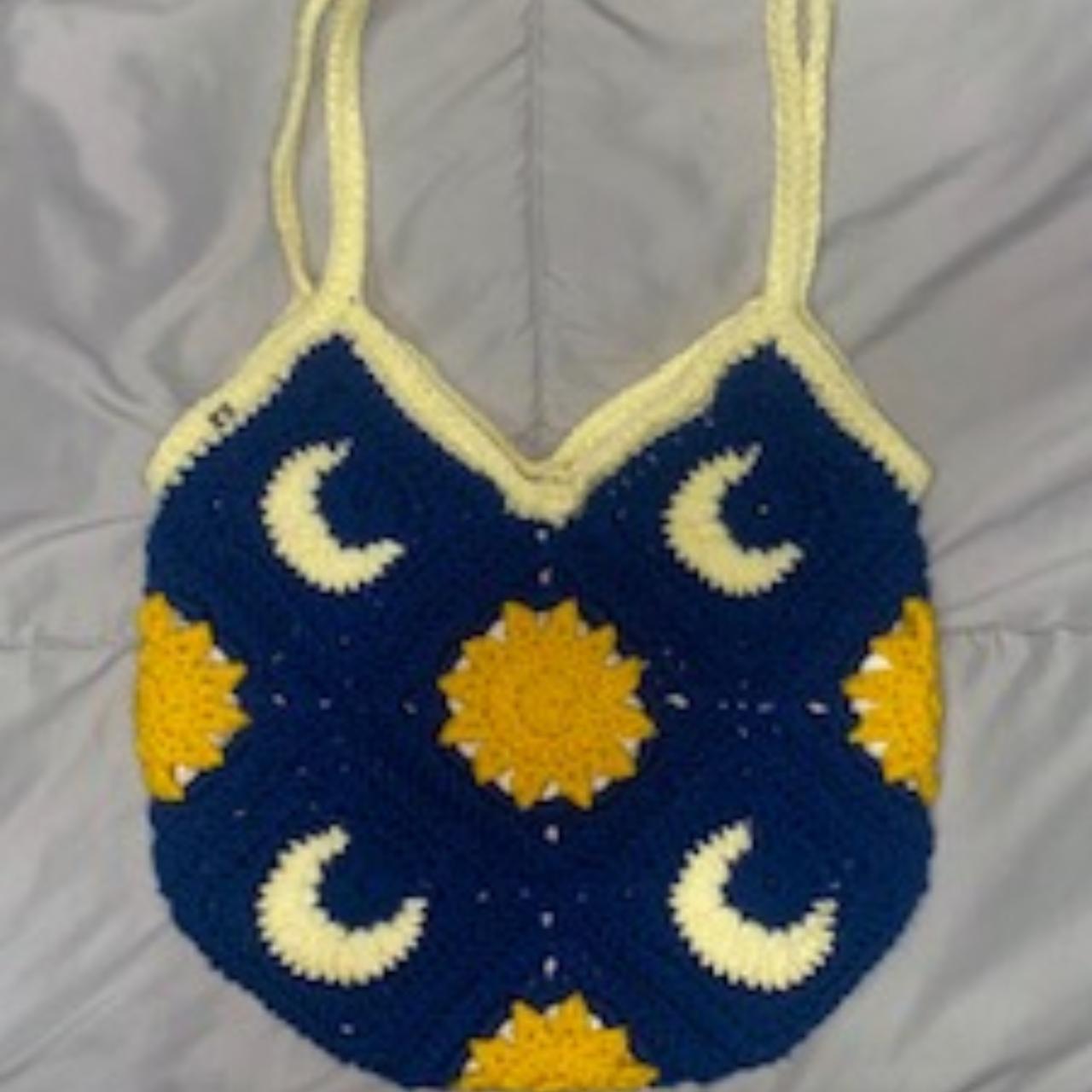 Sun orders and moon crochet tote bag