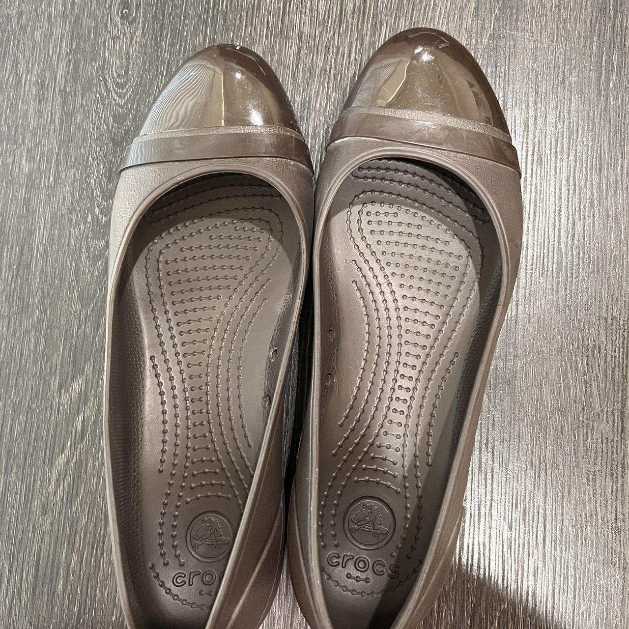 womens black croc slides