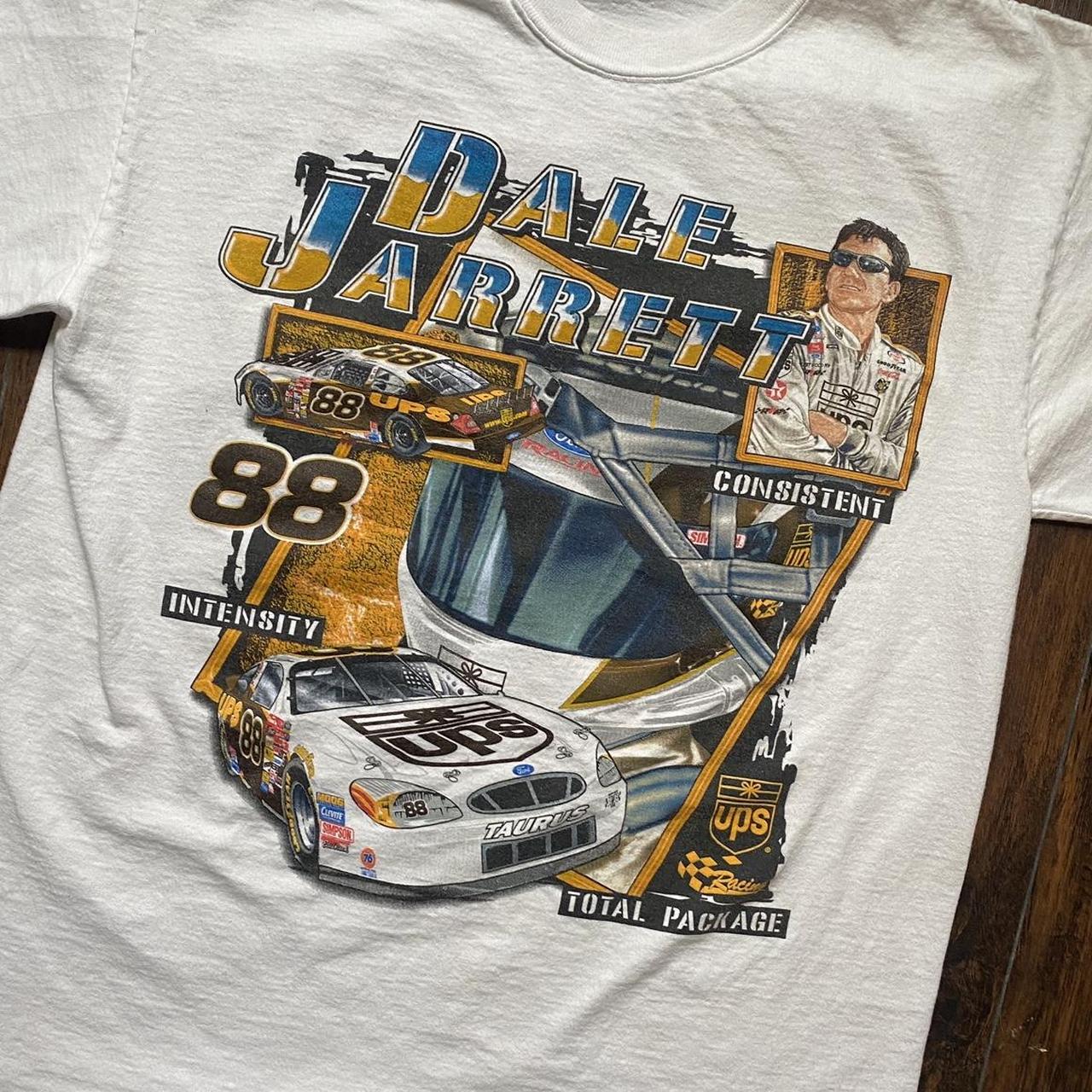 90s Chase Authentics Dale Jarrett Tee no holes Depop