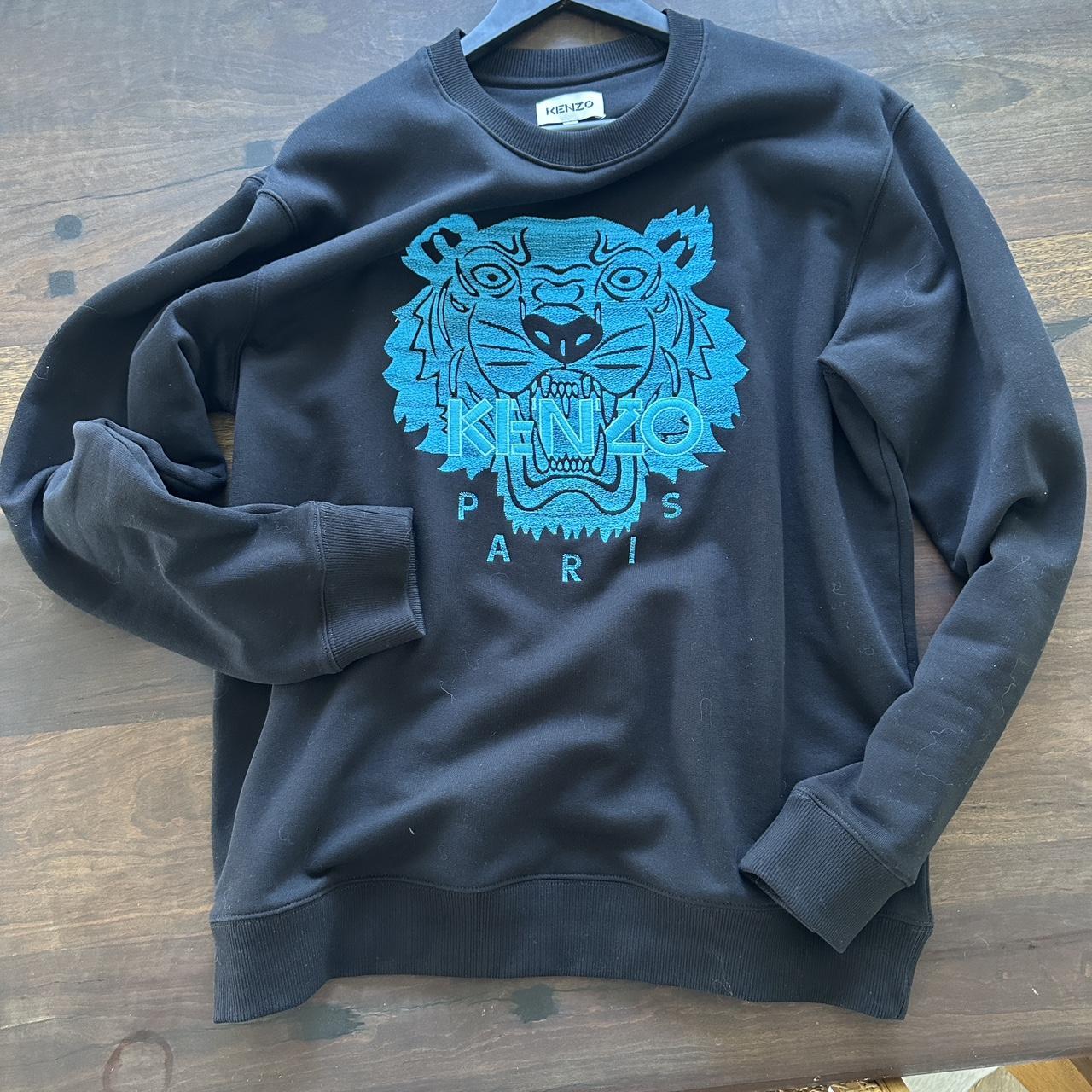 Kenzo jumper black and blue best sale