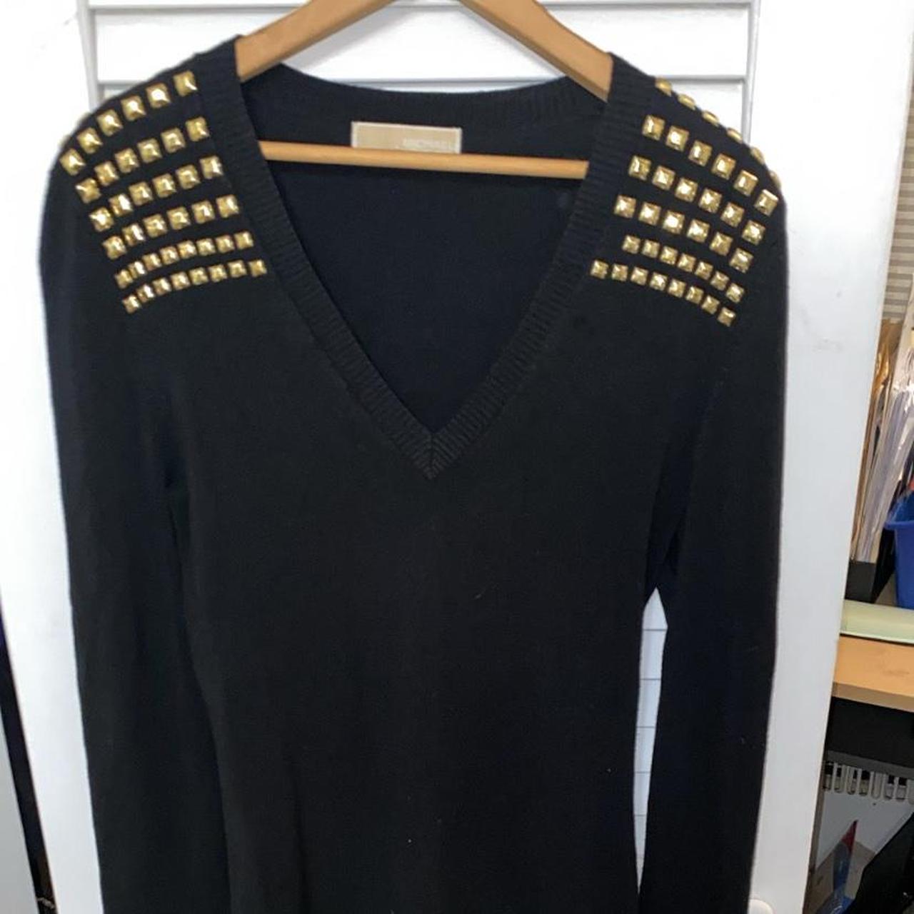 Michael kors studded on sale logo sweatshirt dress