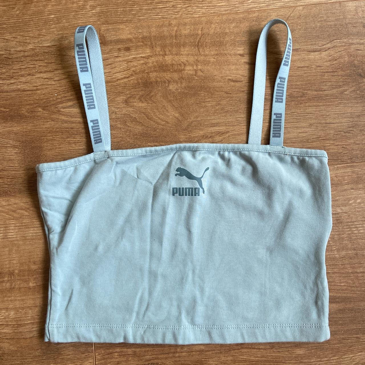 Puma baby blue crop top bralet, Size S, Never