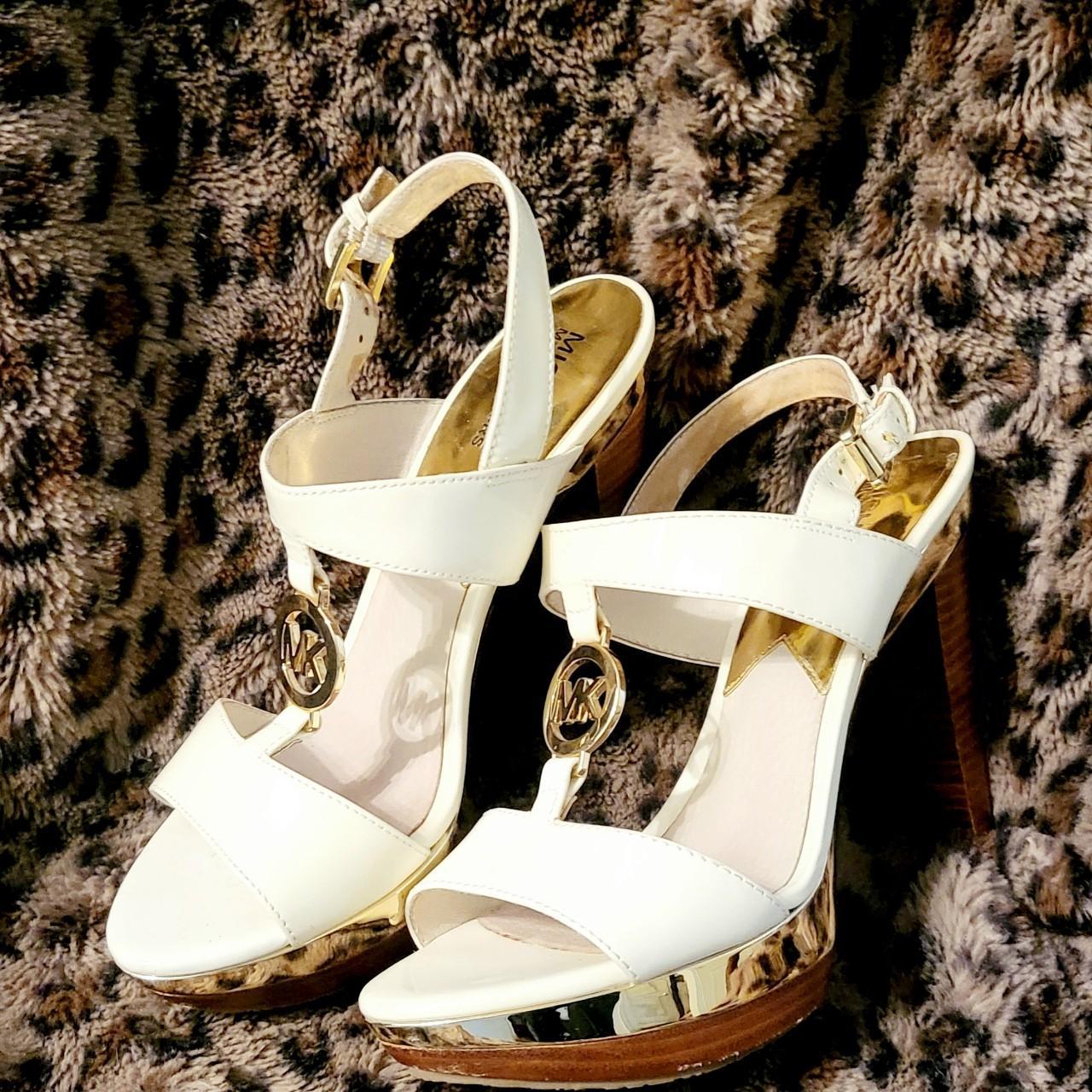 Michael kors sale high heels gold