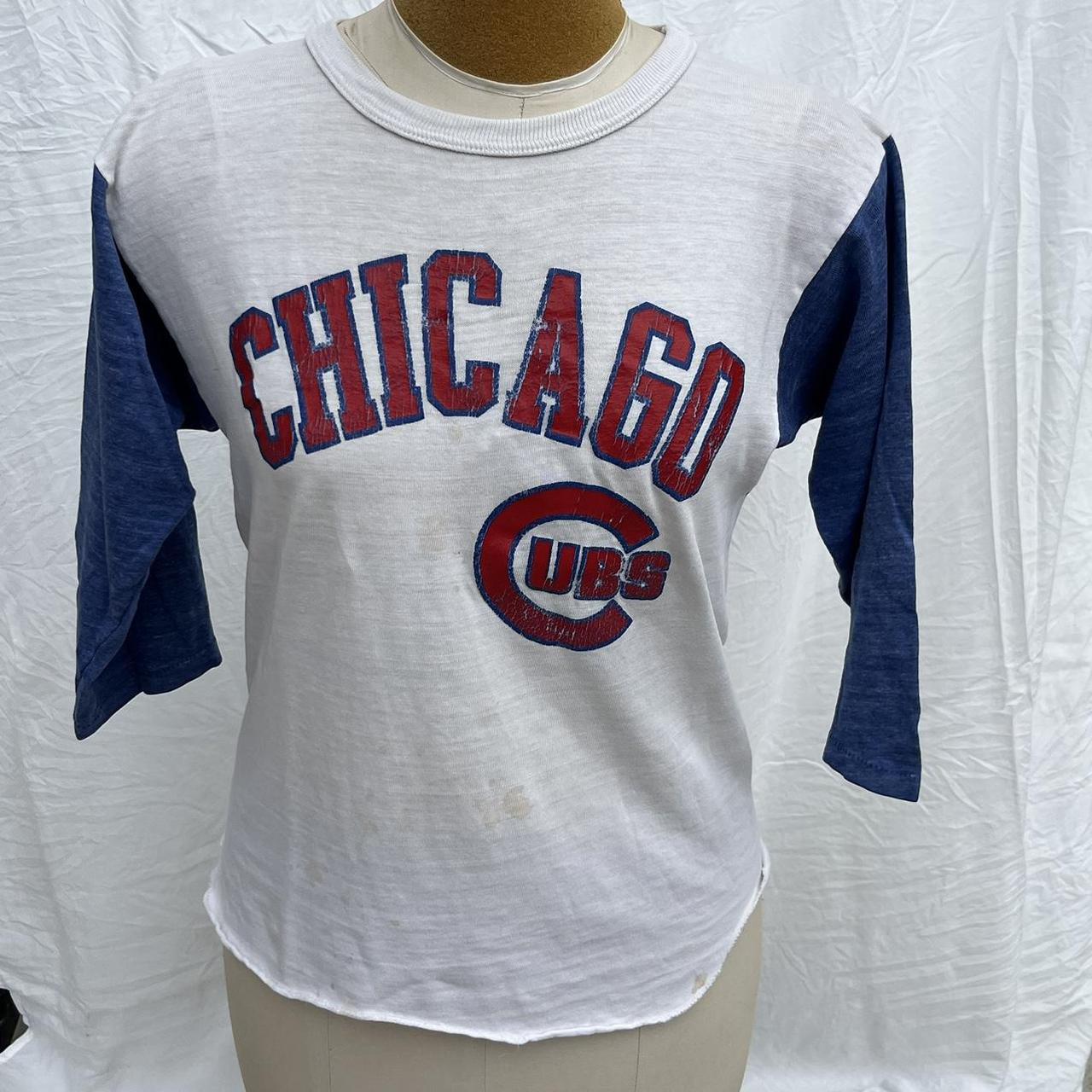 Vintage 90's Chicago Cubs pullover jersey Size - Depop