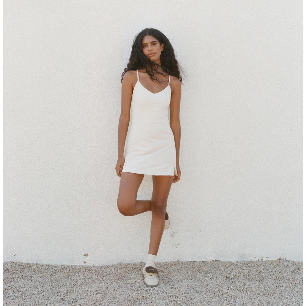 Strappy Tennis Dress - Marshmallow White Used | Depop