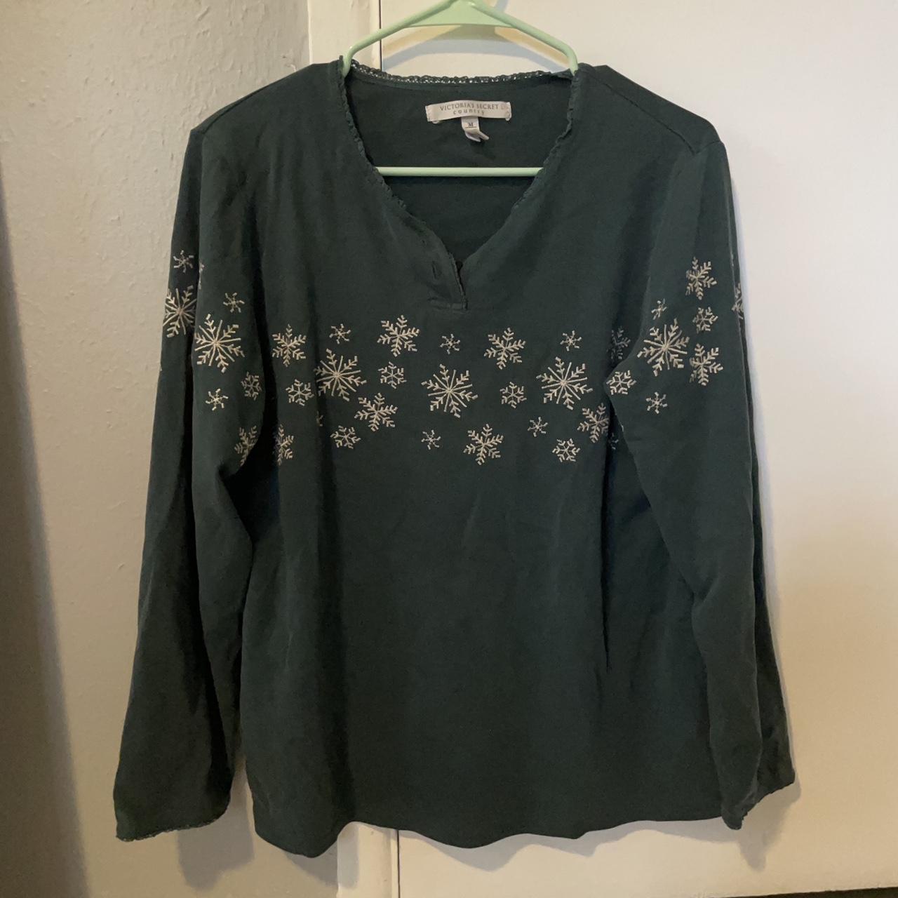 Victoria’s Secret Country Y2K green long sleeve with... - Depop
