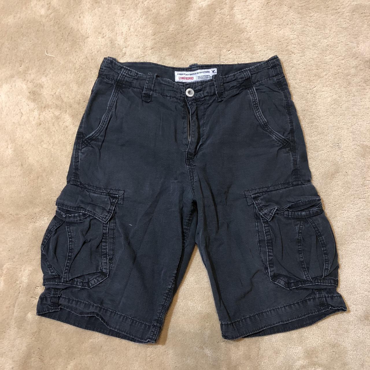 American Eagle Outfitters Men's Black Shorts | Depop