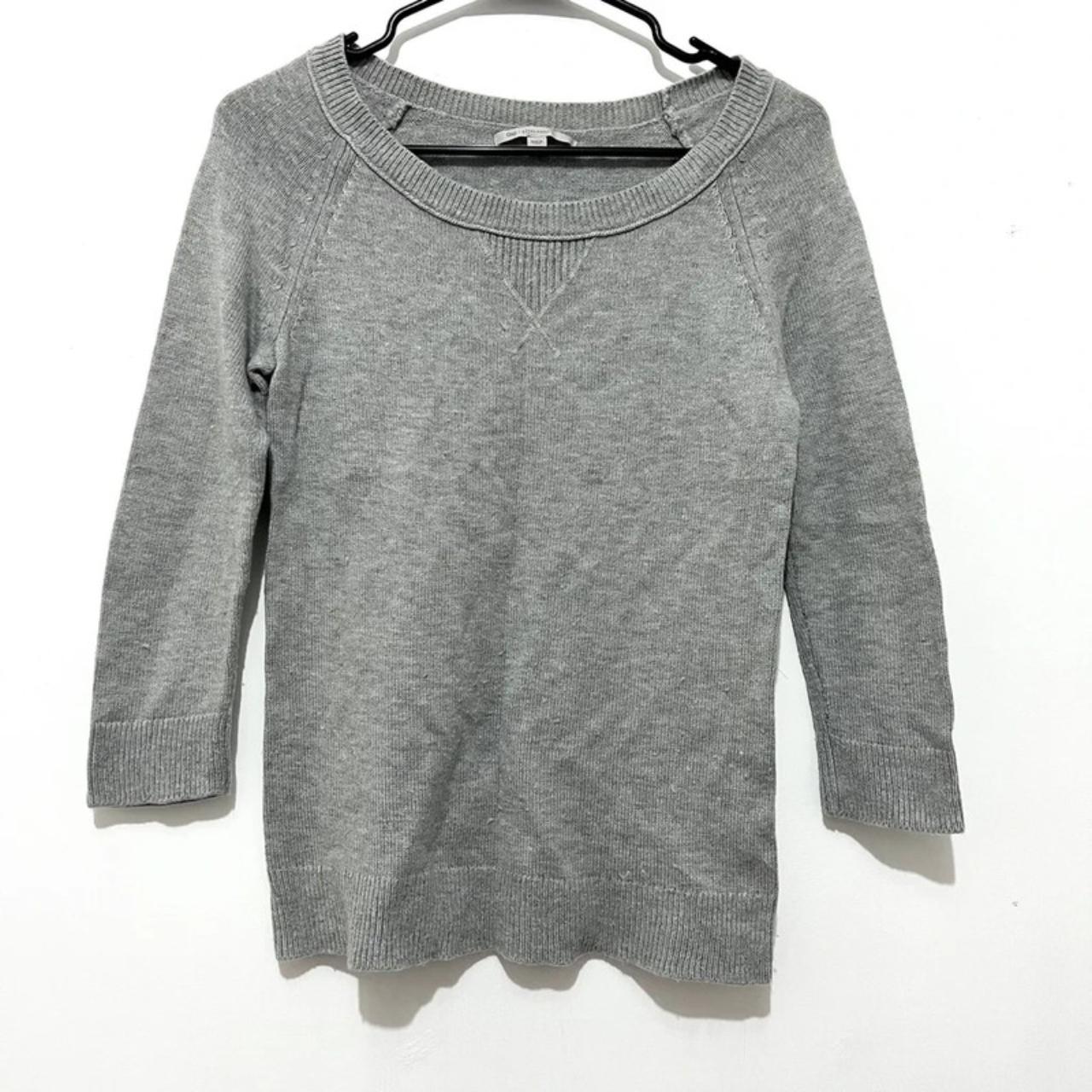 Gray Knit GAP Crewneck Sweater • Cozy closet staple... - Depop