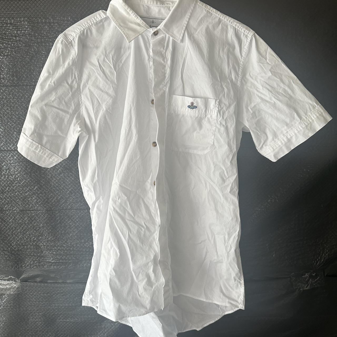 White short sleeve vivienne best sale westwood shirt