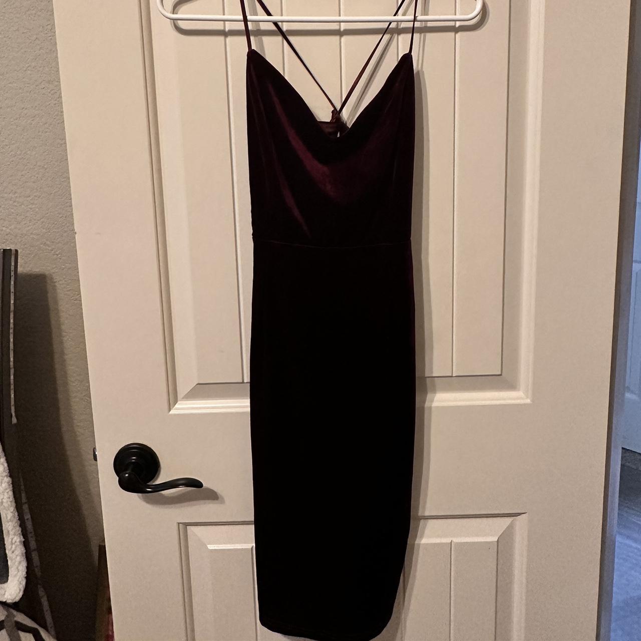 Velvet wine lulu dress. Never used, with tags, tie... Depop