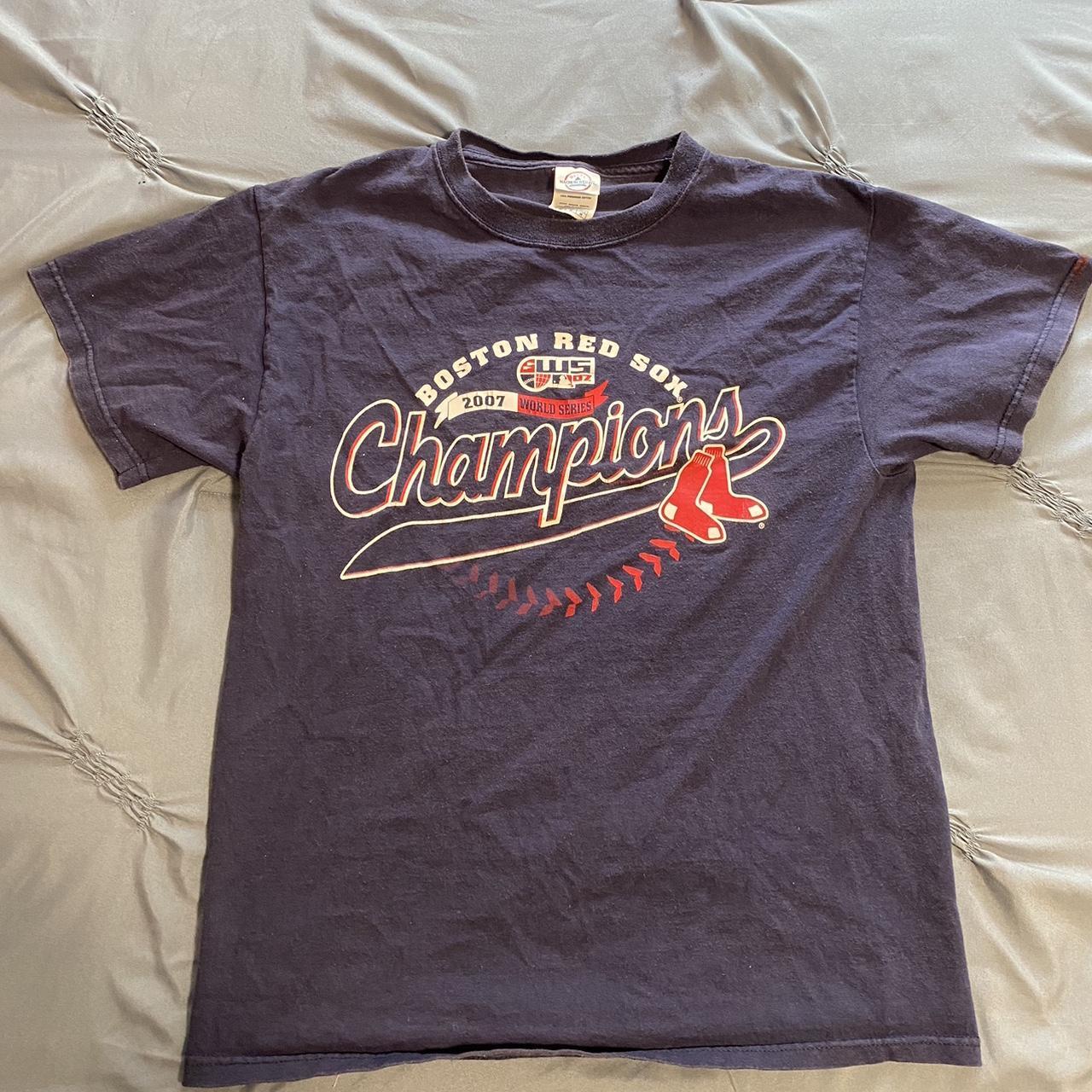 super rad vintage red sox championship tee #redsox... - Depop