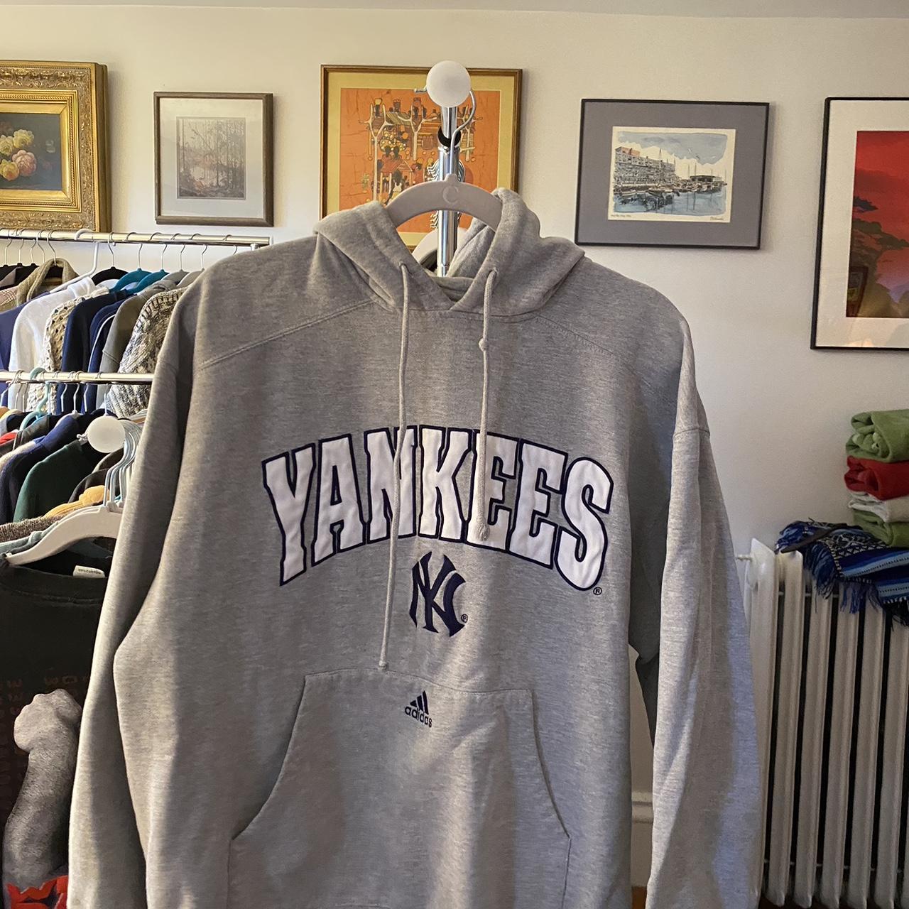 Super dope vintage adidas yankees grey hoodie Fits... - Depop