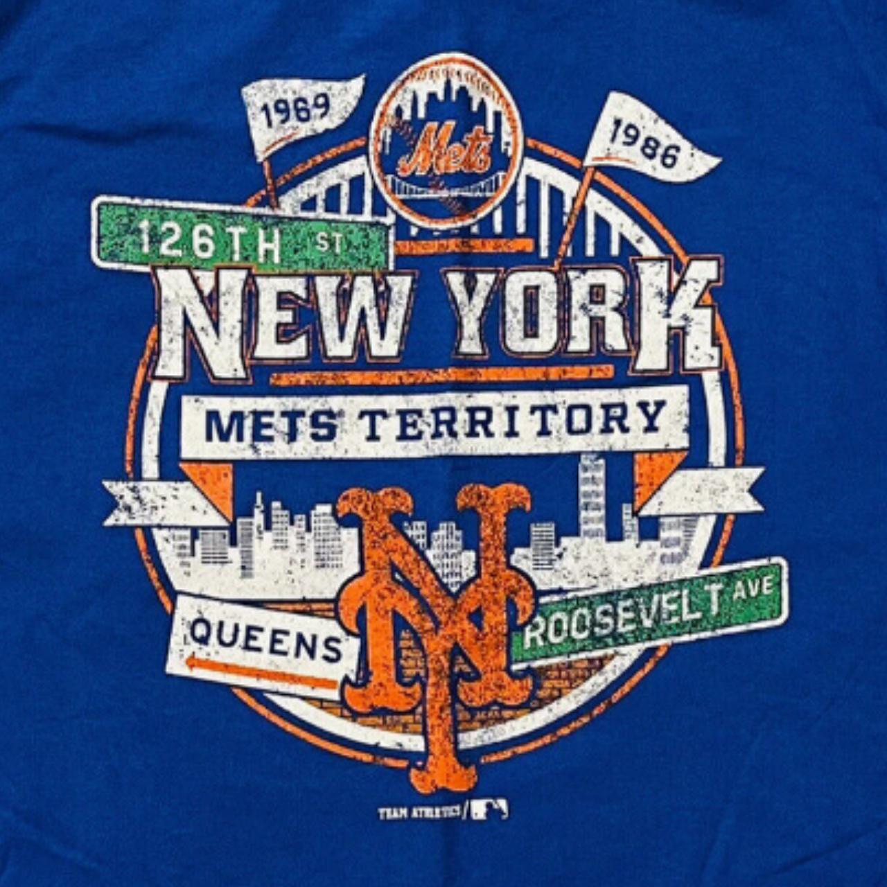 Vintage New York Mets tee in blue. From 2001. Mens - Depop