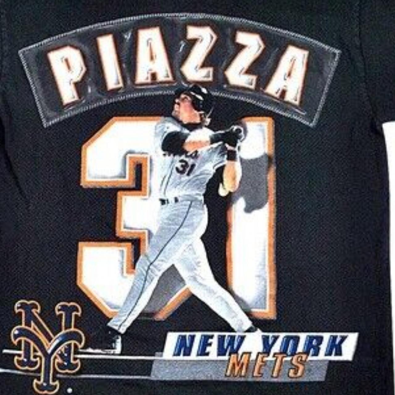 Vintage Nike Team MLB New York Mets Mike Piazza - Depop