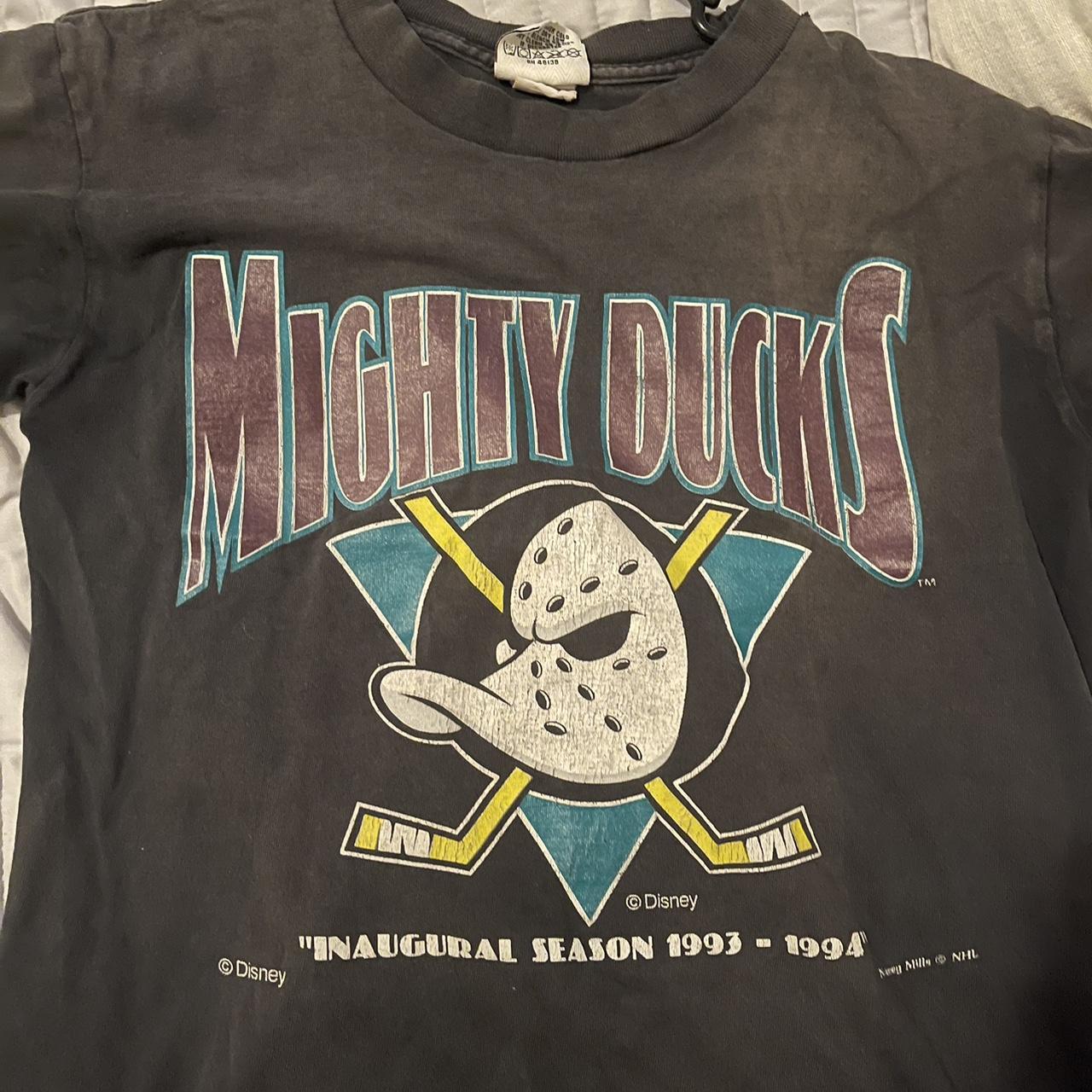 1993 Nhl Disney Mighty Ducks Inaugural Season T-shirt Single