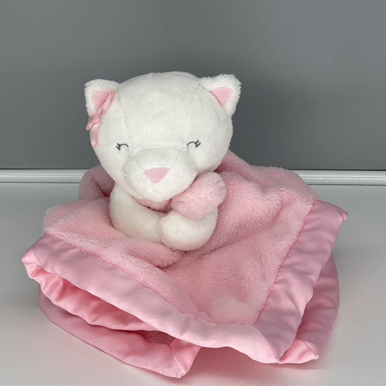 Carters Pink White Kitty Cat Plush Soft Security. Depop