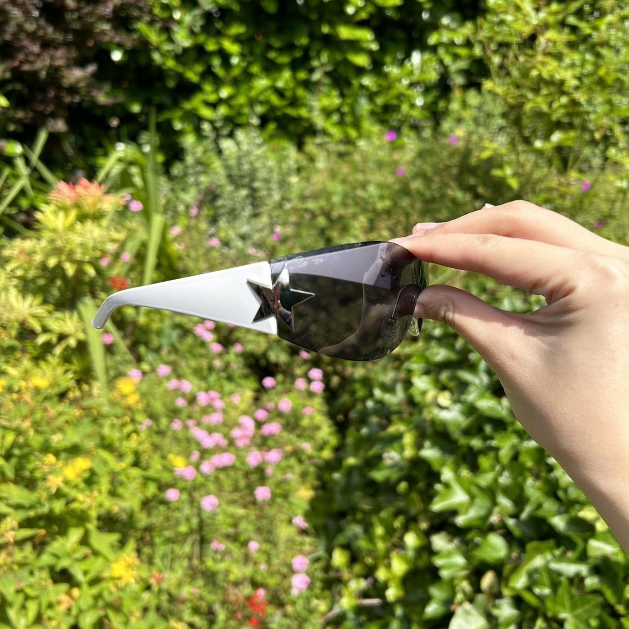 Y2k Sunglasses 🕶️💘 Black tint Minimal scratches you... Depop