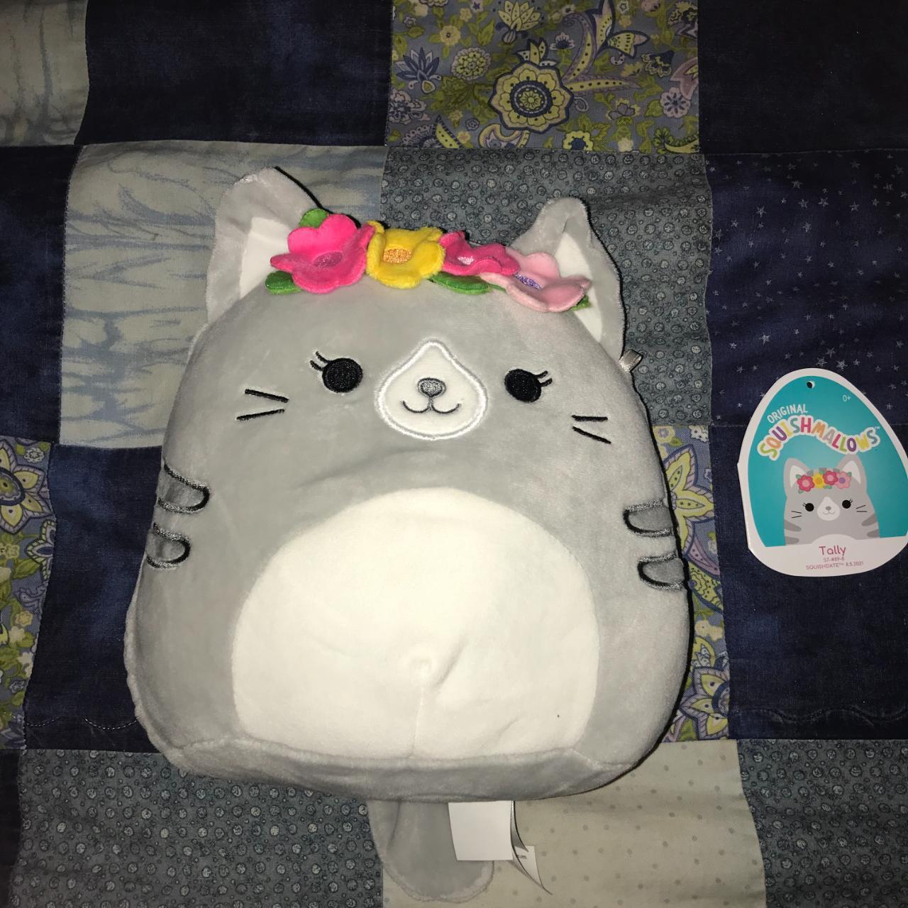 Squishmallow Tally the cat (w/ flower crown), new