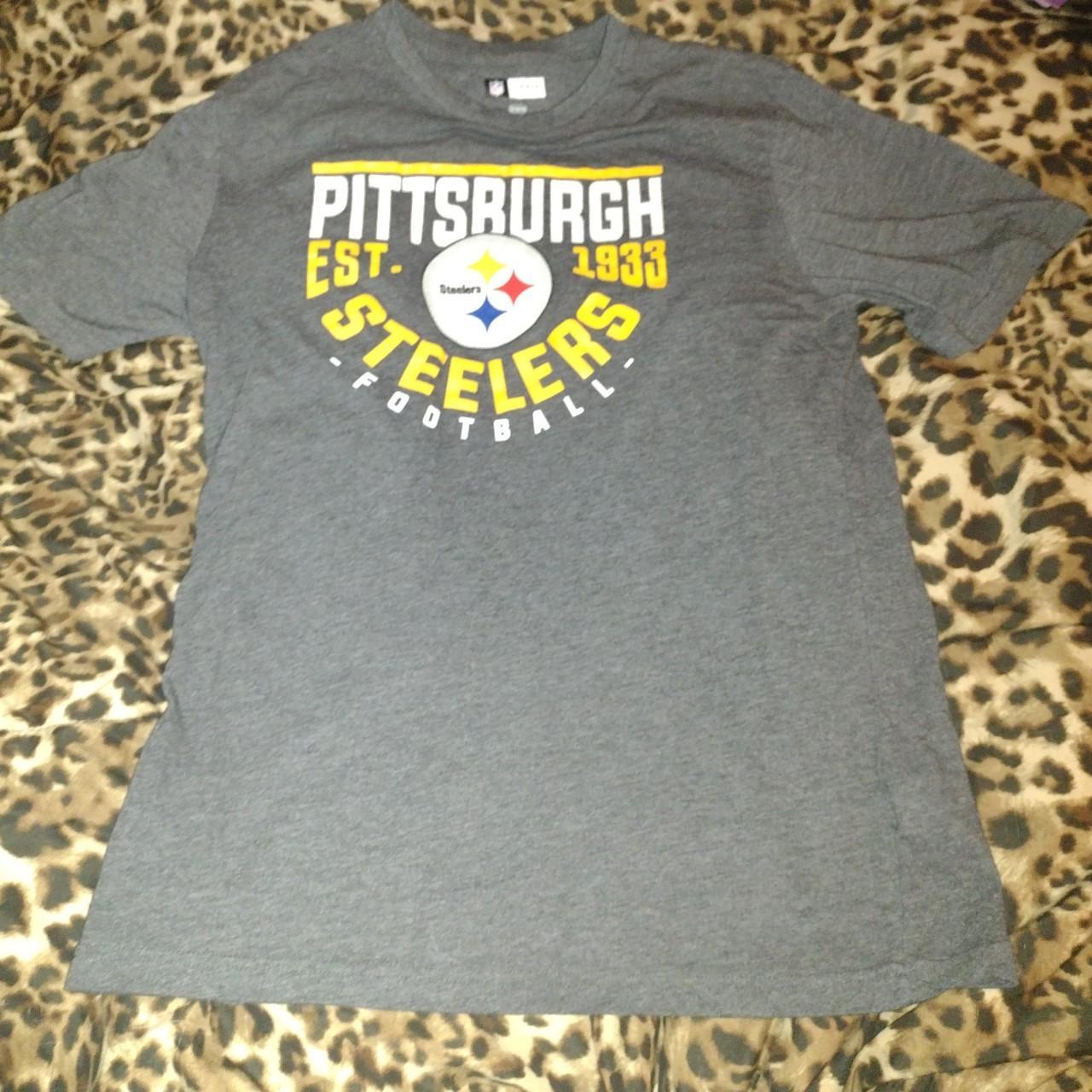 NFL Team Apparel Pittsburgh Steelers Black Graphic T-Shirt Men's