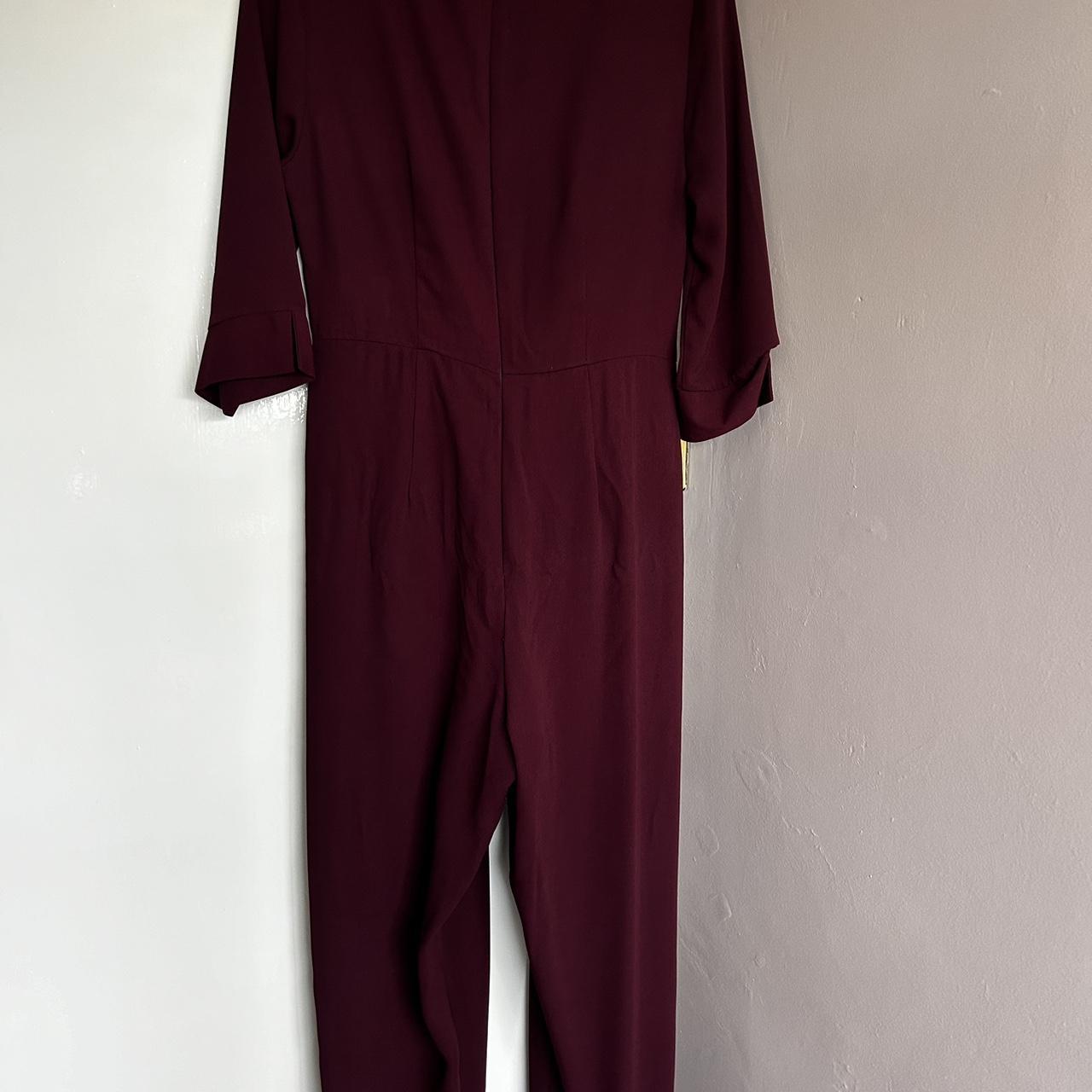 Miss selfridge burgundy jumpsuit on sale