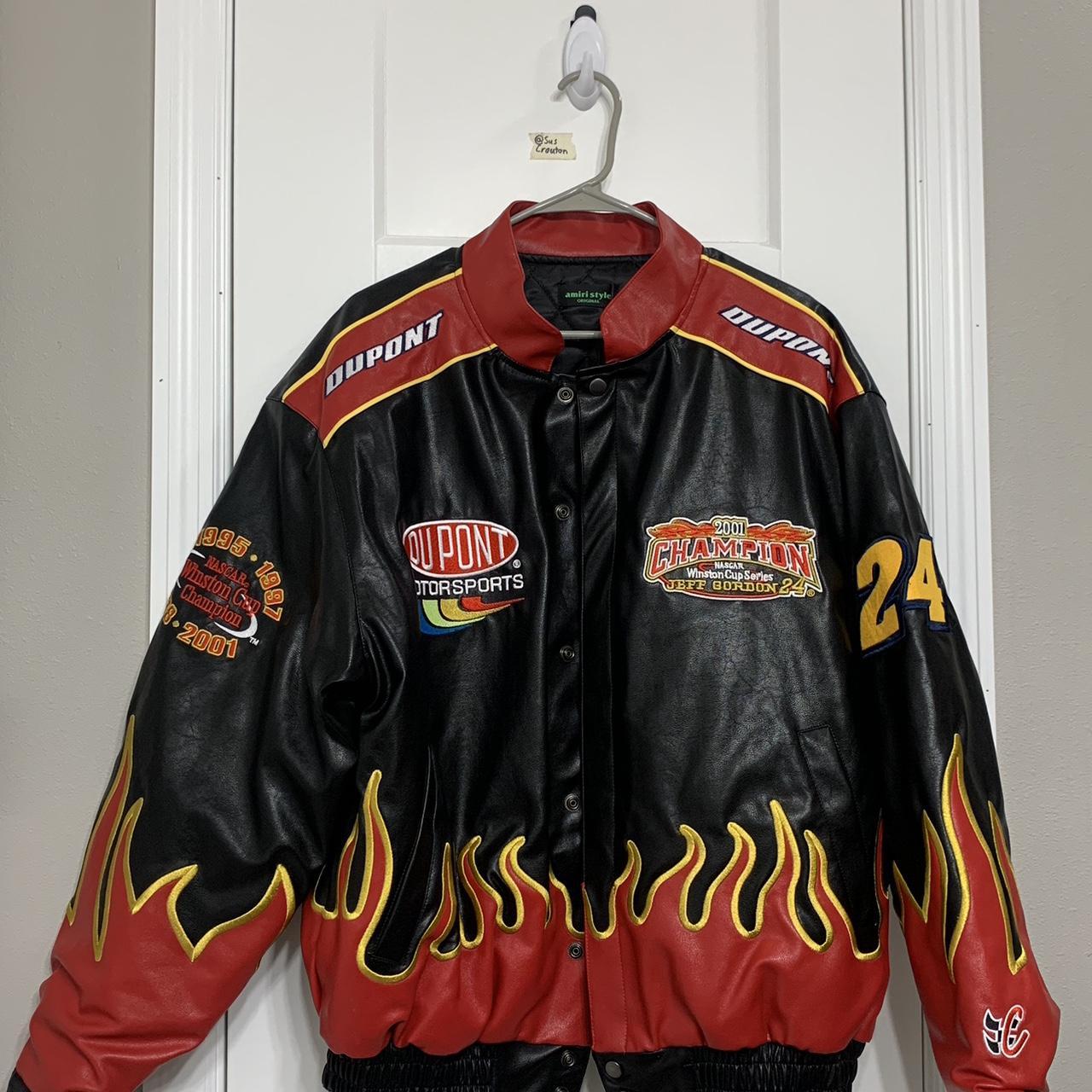 Vintage Leather Racing Jacket Size L Im 5' 7