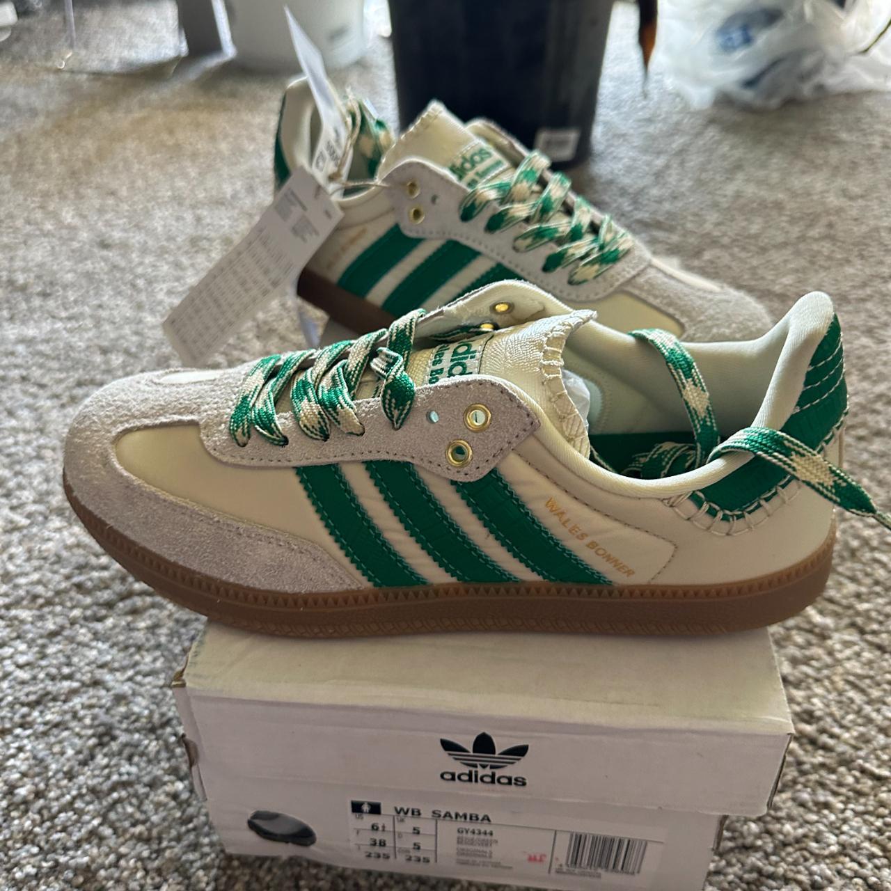 Adidas Samba Wales Bonner Cream Green Size 6.5 Brand... - Depop