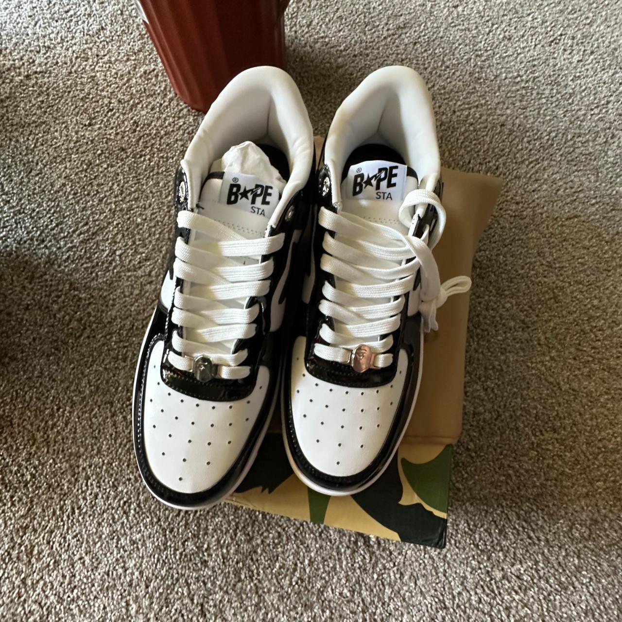 Bape Panda Ptent Sk8sta Size 10.5 Brand New with... - Depop