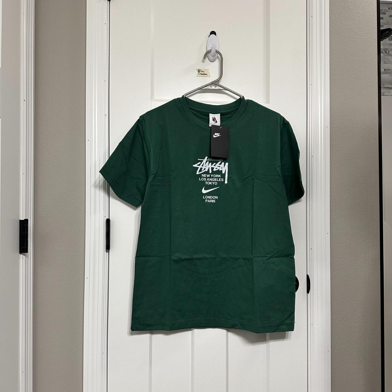 nike stussy t shirt green