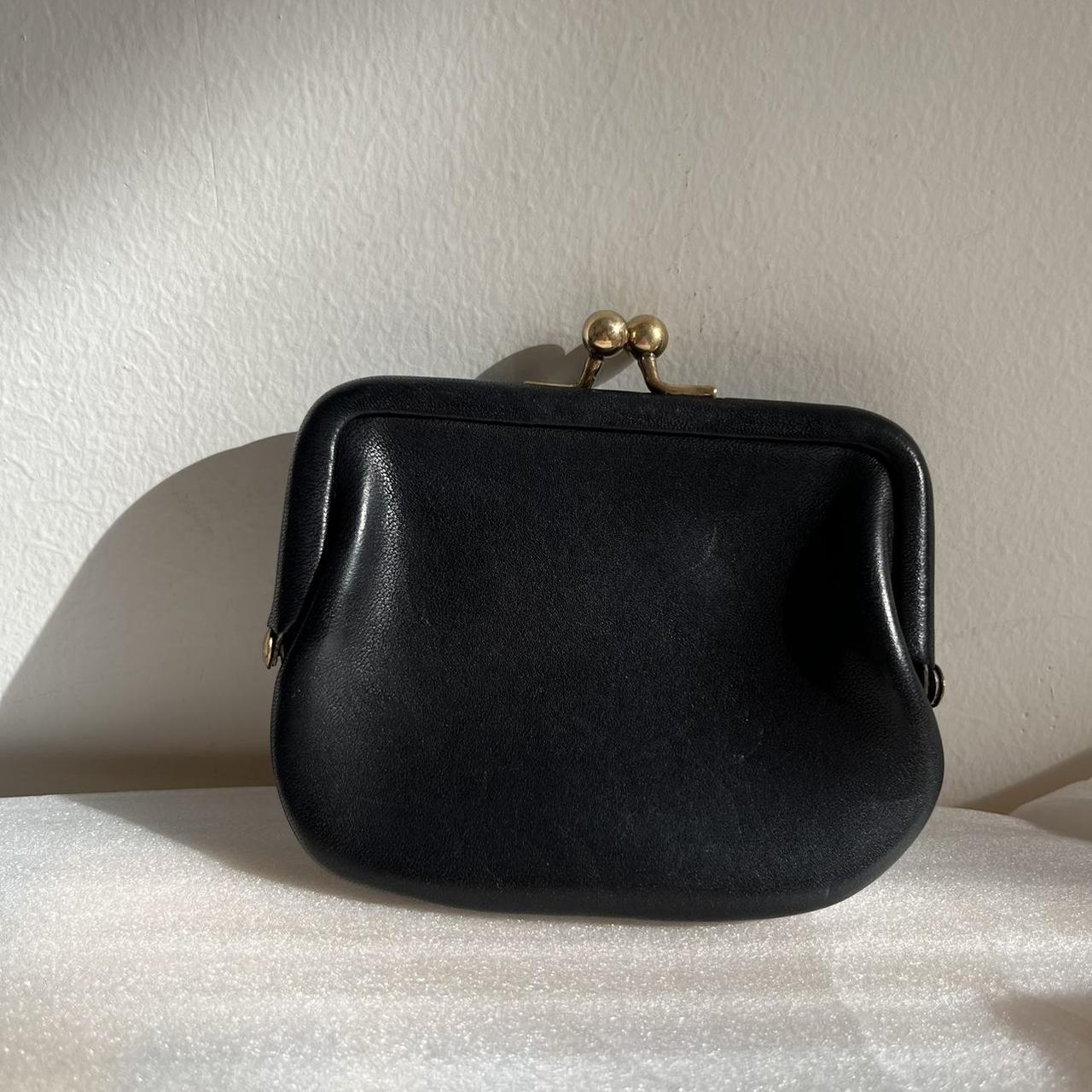 Vintage Coach Kisslock Leather Purse Change... Depop