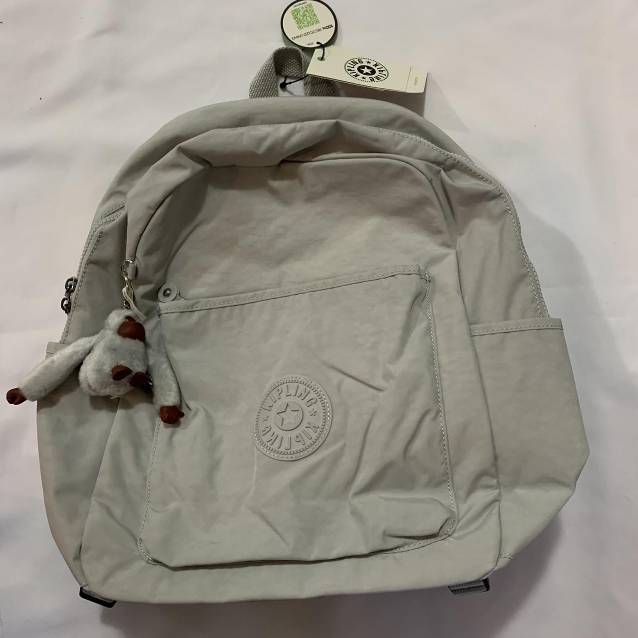 Kipling shell gray large waterproof backpack... Depop