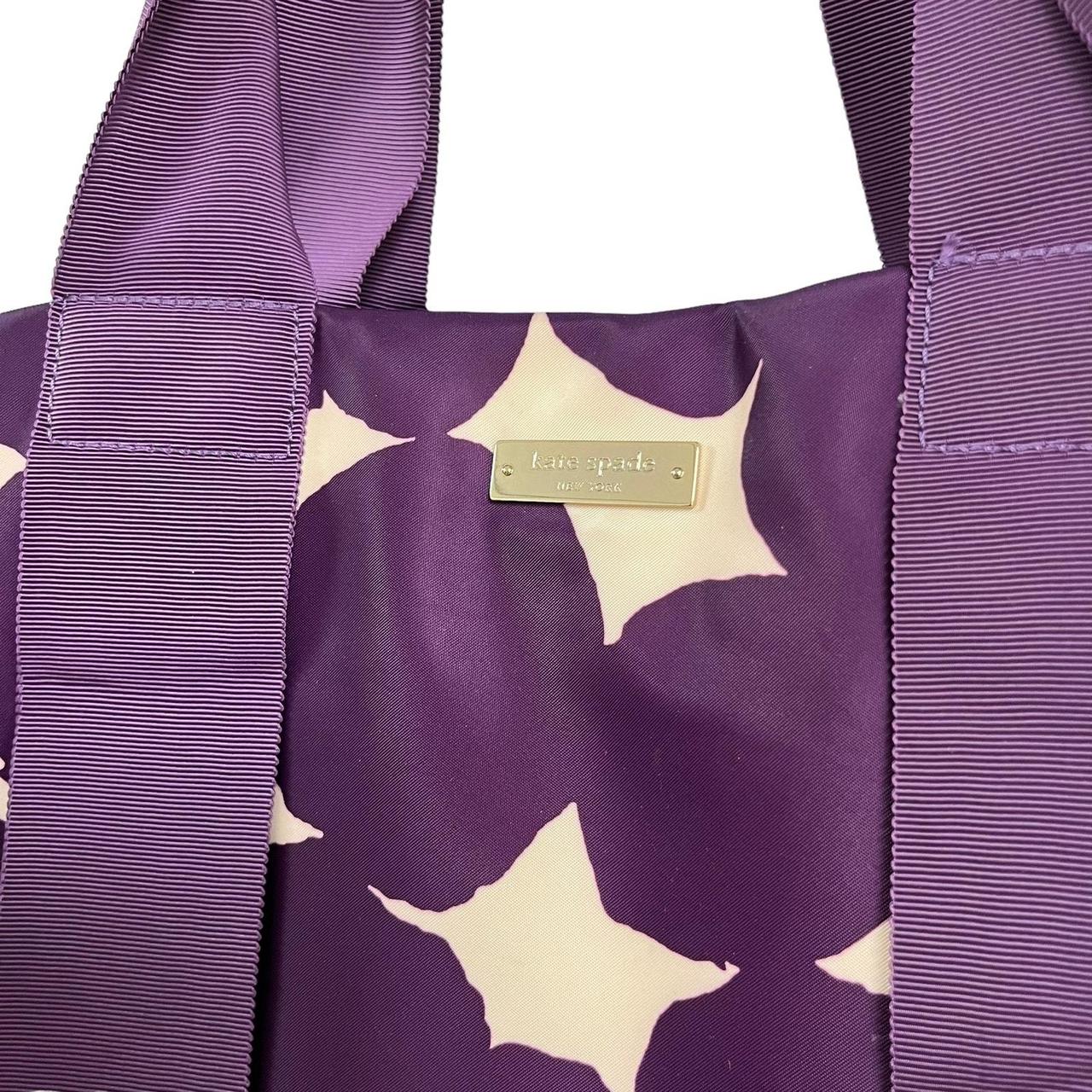 Kate Spade Purses online Cream with purple dots ribbon purse