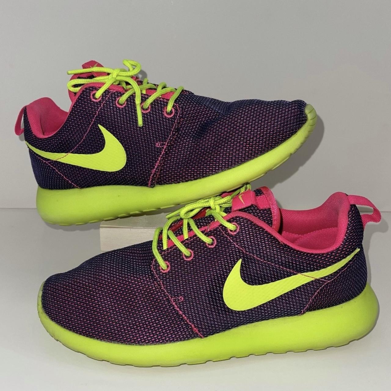 Pre Owned Nike Roshe Run Neon Shoes Running Casual. Depop