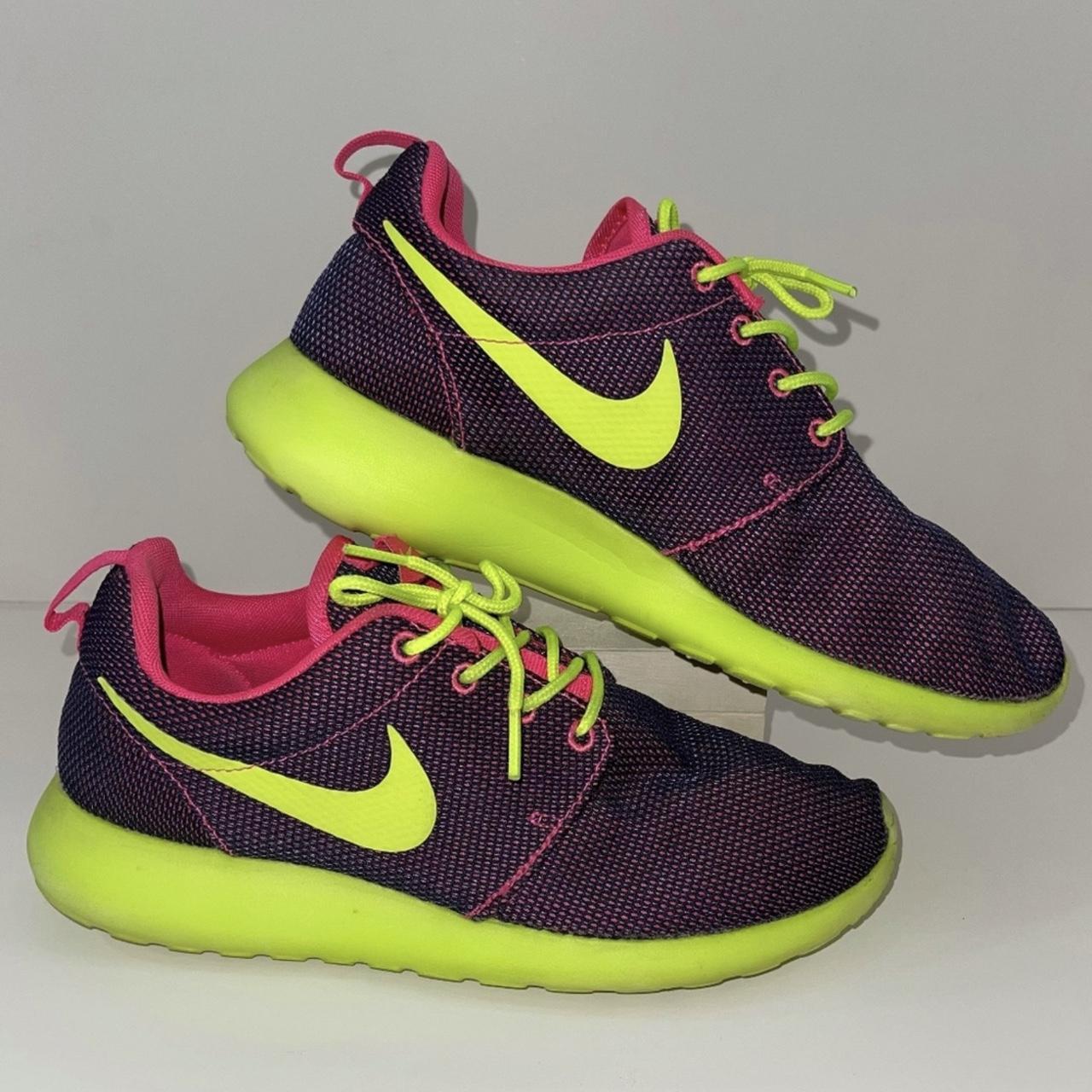 Pre-Owned Nike Roshe Run Neon Shoes Running Depop