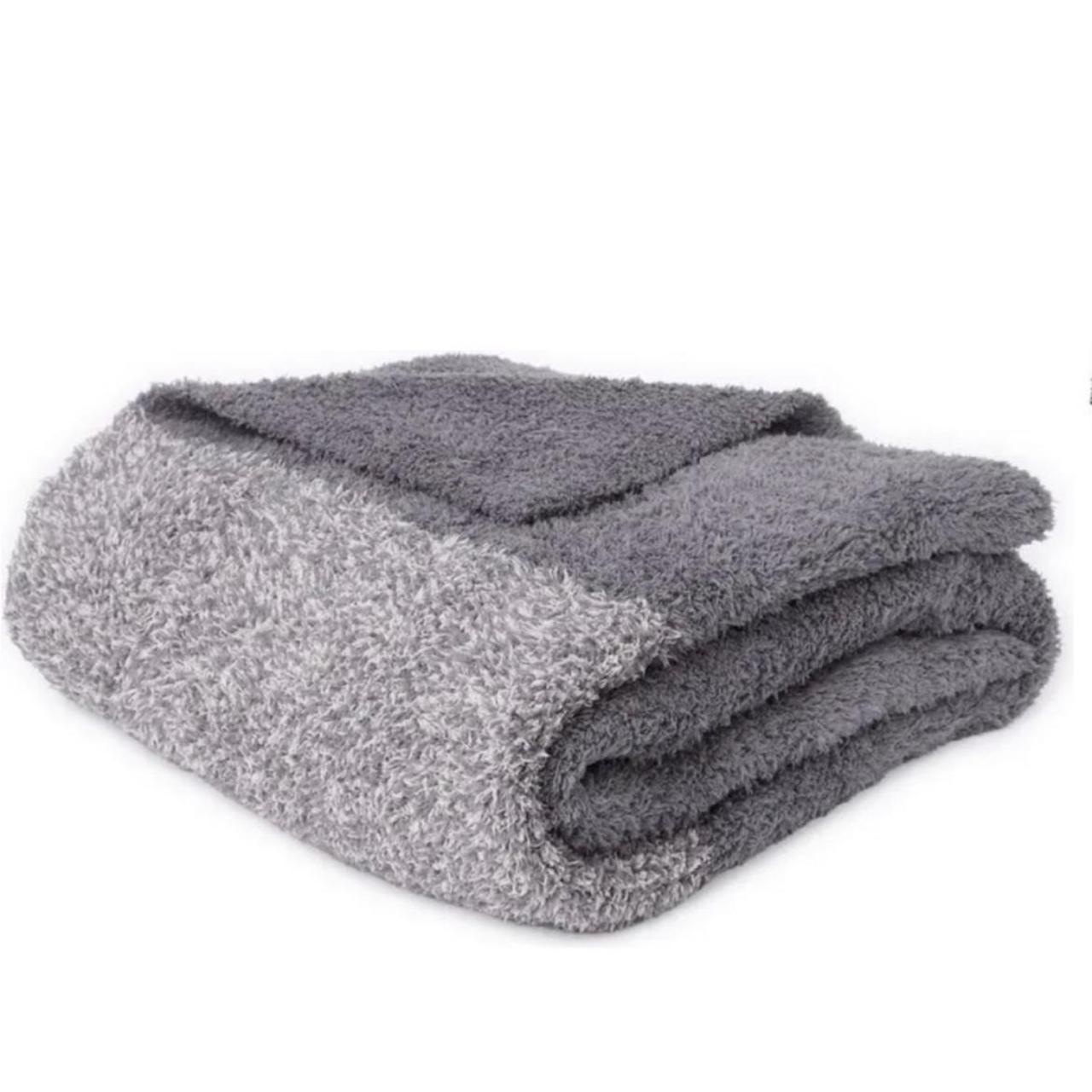 Barefoot Dreams Luxe Heathered Stripe Throw Blanket.... Depop