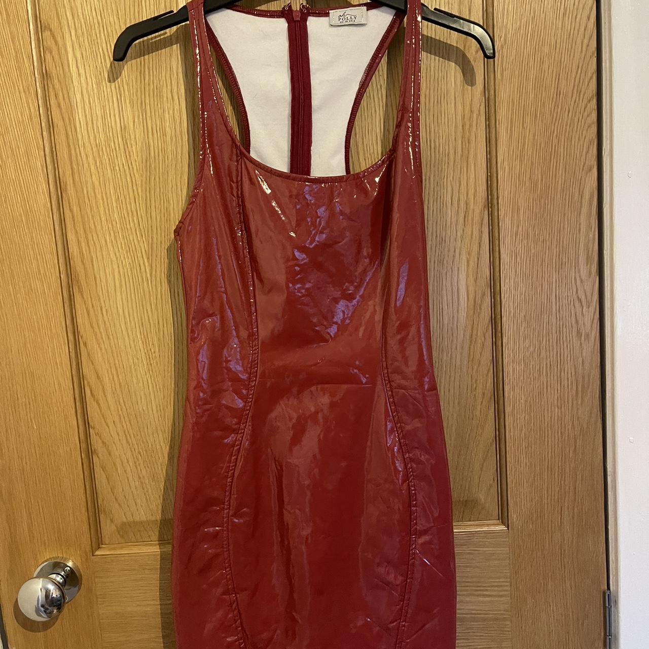 Oh polly outlet red leather dress