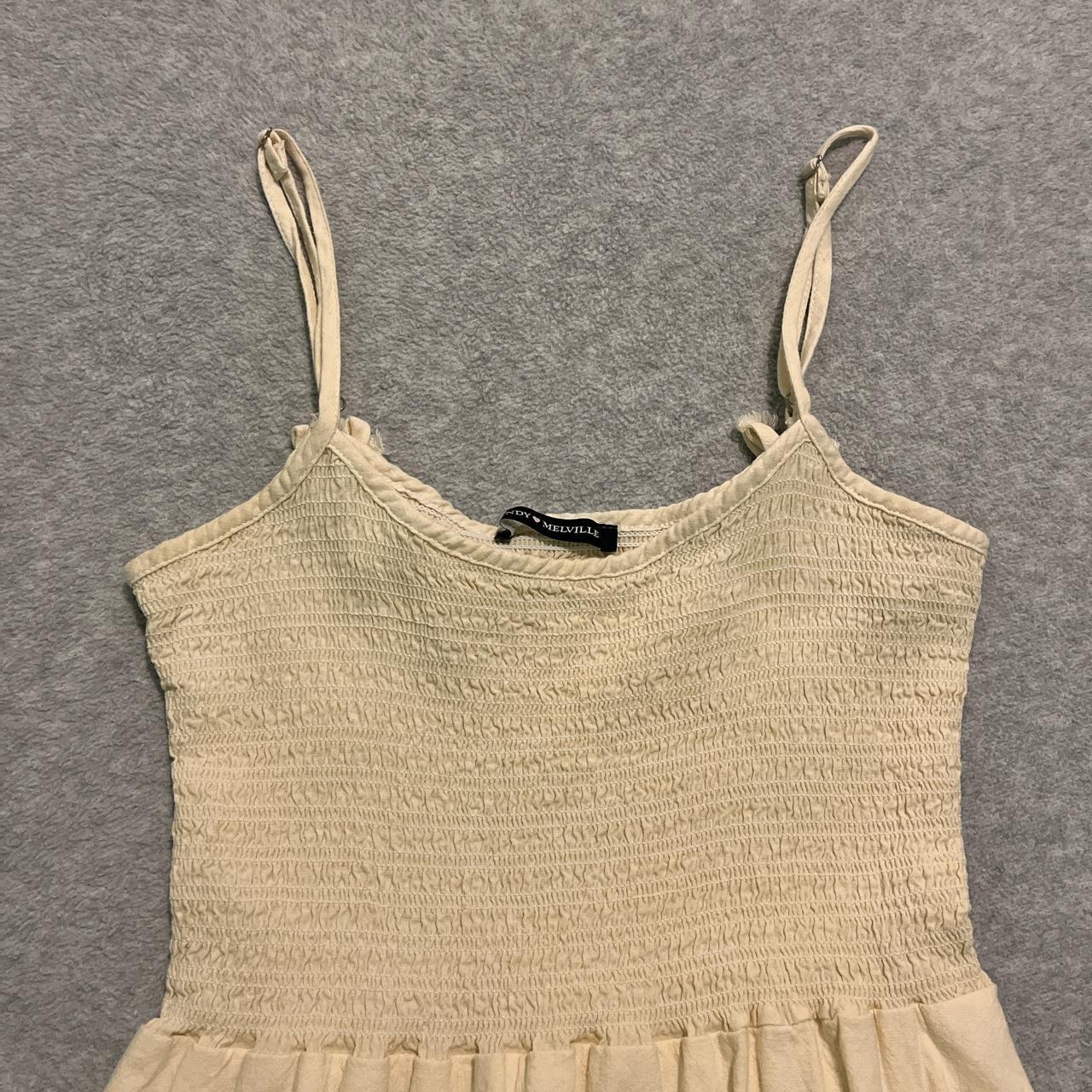 Brandy Melville short light yellow sundress with... - Depop