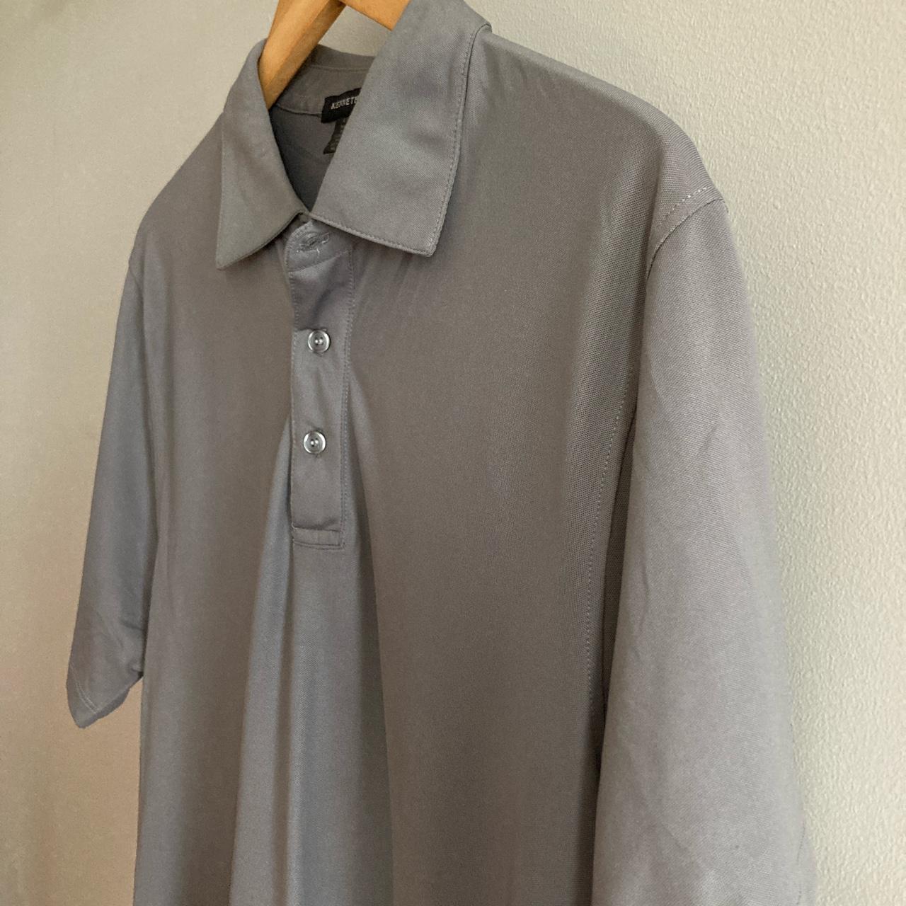 Kenneth Cole gray mens’ short sleeve polo/collared... - Depop
