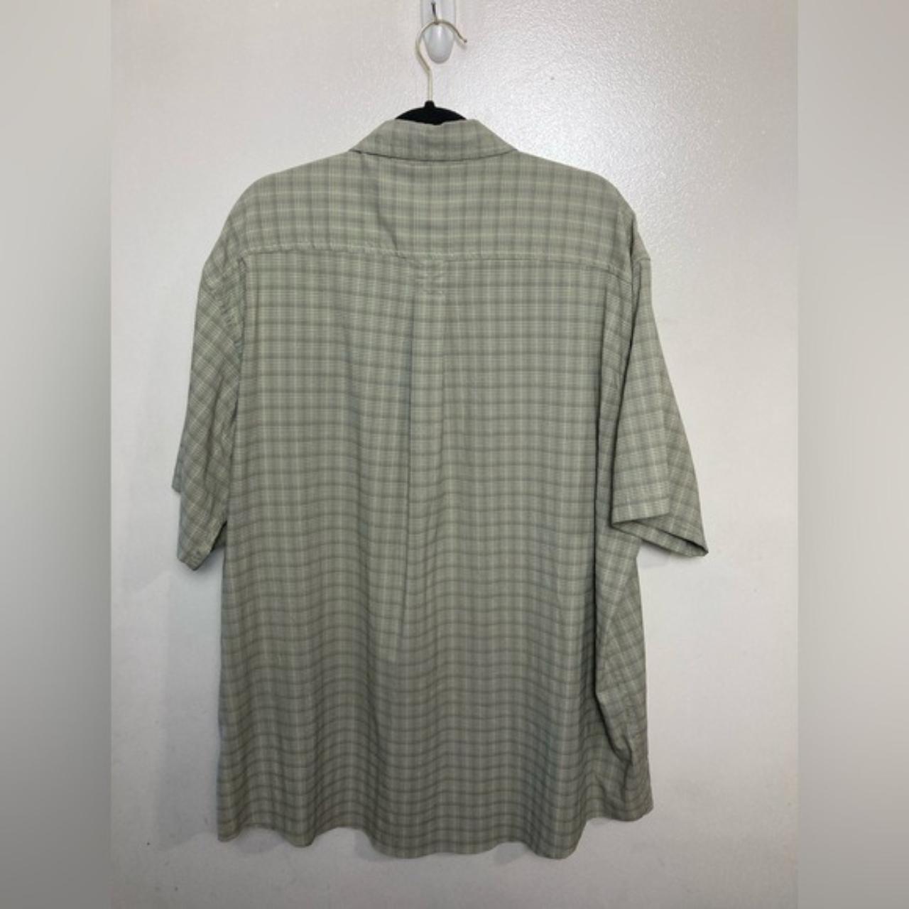 L.L Bean green plaid short sleeve outdoor shirt. -... - Depop