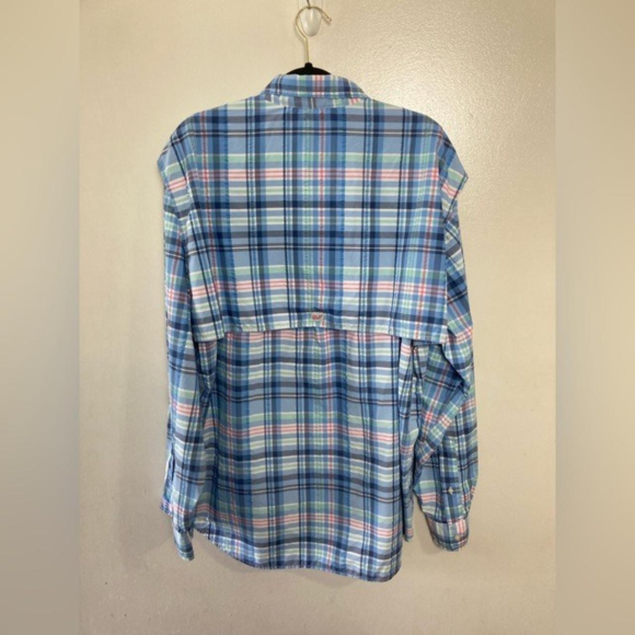 Vineyard Vines blue plaid Harbor shirt. ... - Depop