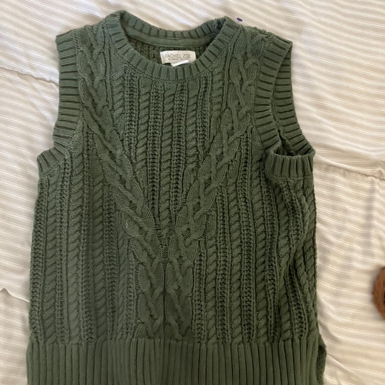 rachel zoe green sweater vest Depop
