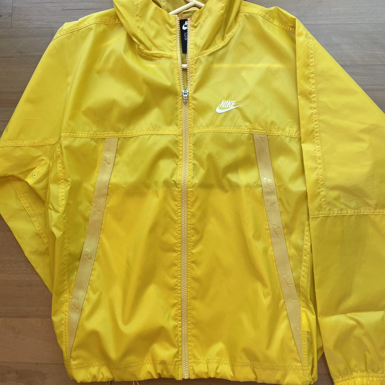 Nike jacket Yellow Nike windbreaker. Size large,... Depop
