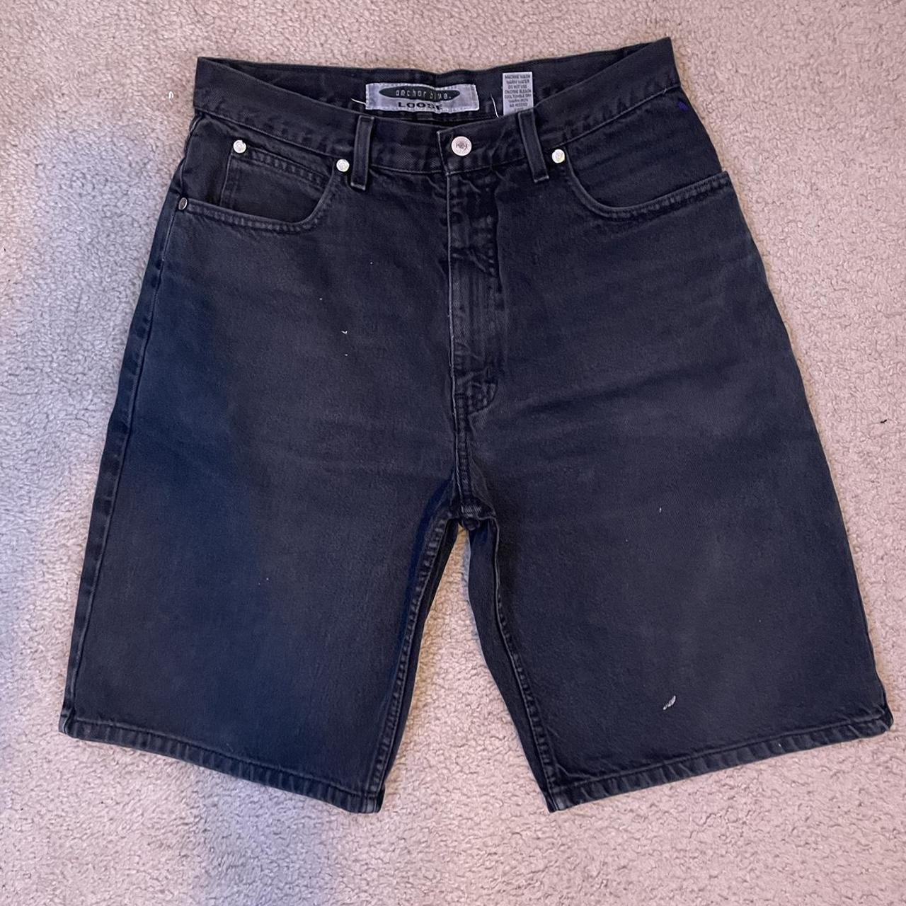 some blackish/navy anchor blue loose jorts they are... - Depop