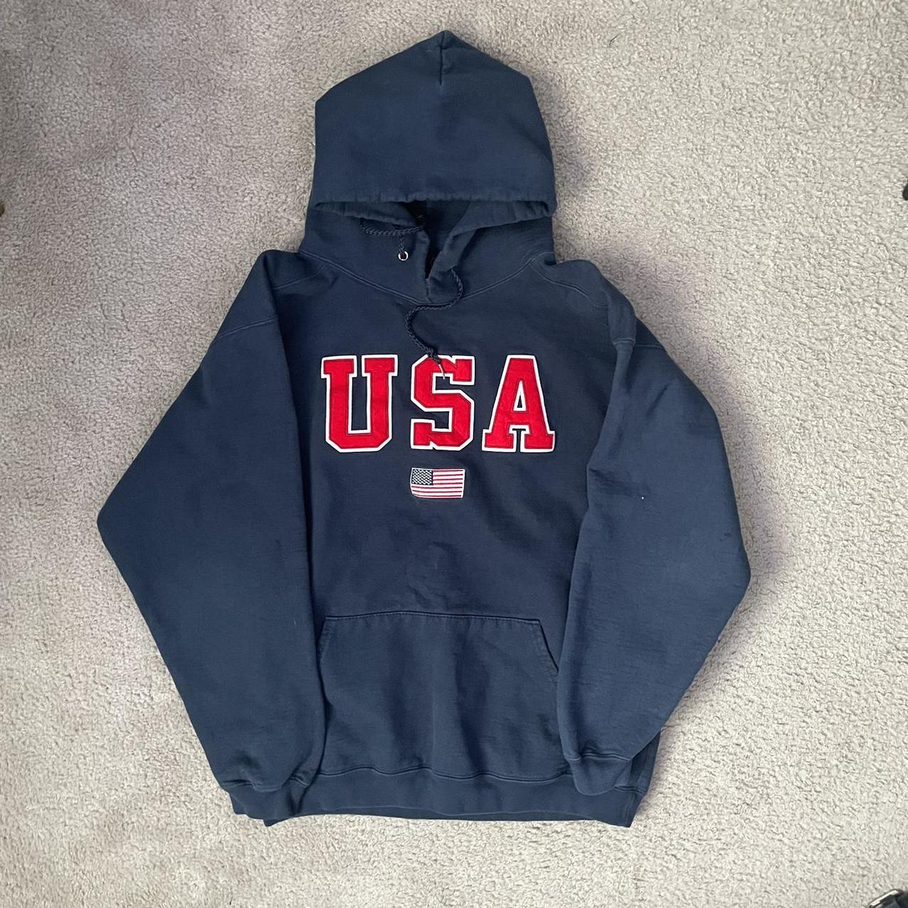 usa hoodie made in usa nice hoodie made of... - Depop